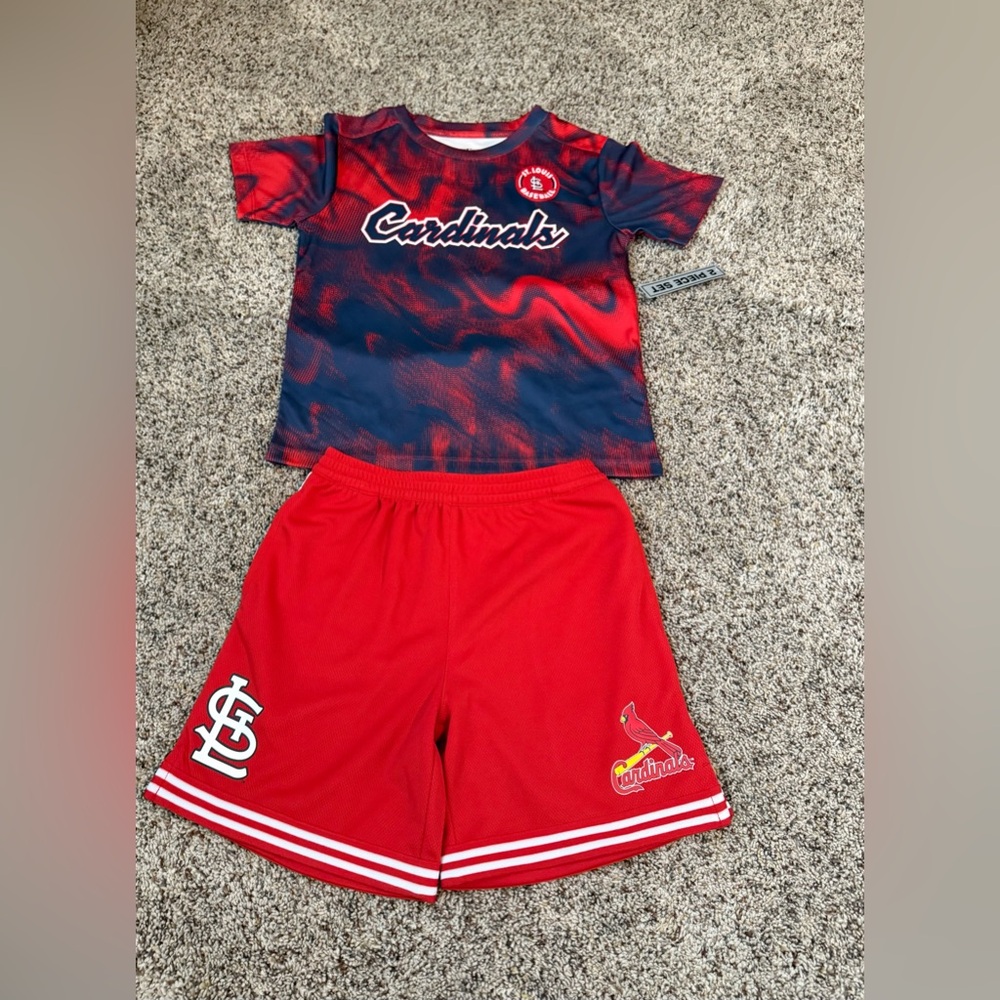 NWT Genuine Stuff St. Louis Cardinals Toddler 2 Piece Short Set - Size 5/6